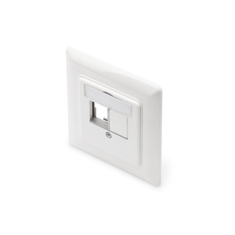 DIGITUS Leerdose mit Zentralplatte u. Rahmen. 2x Keystone