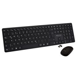 V7 CKW550DEBT clavier Souris incluse Universel RF sans fil Bluetooth QWERTZ Allemand Noir