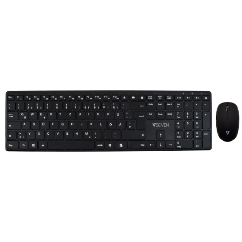 V7 CKW550DEBT keyboard Mouse included Universal RF Wireless Bluetooth QWERTZ German Black