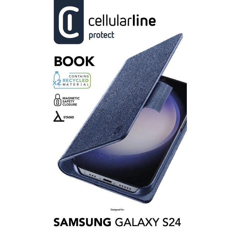 Cellularline Book Case fr Samsung S24 Blue