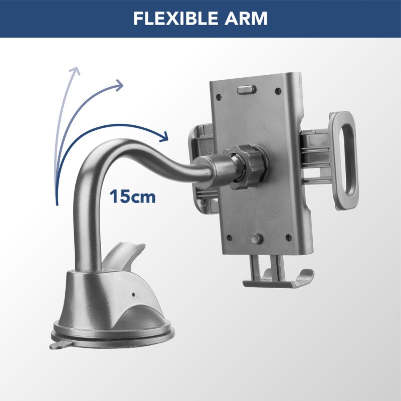 Cellularline KFZ-Halterung HUG FLEXI mit Supergrip-Saugnapf