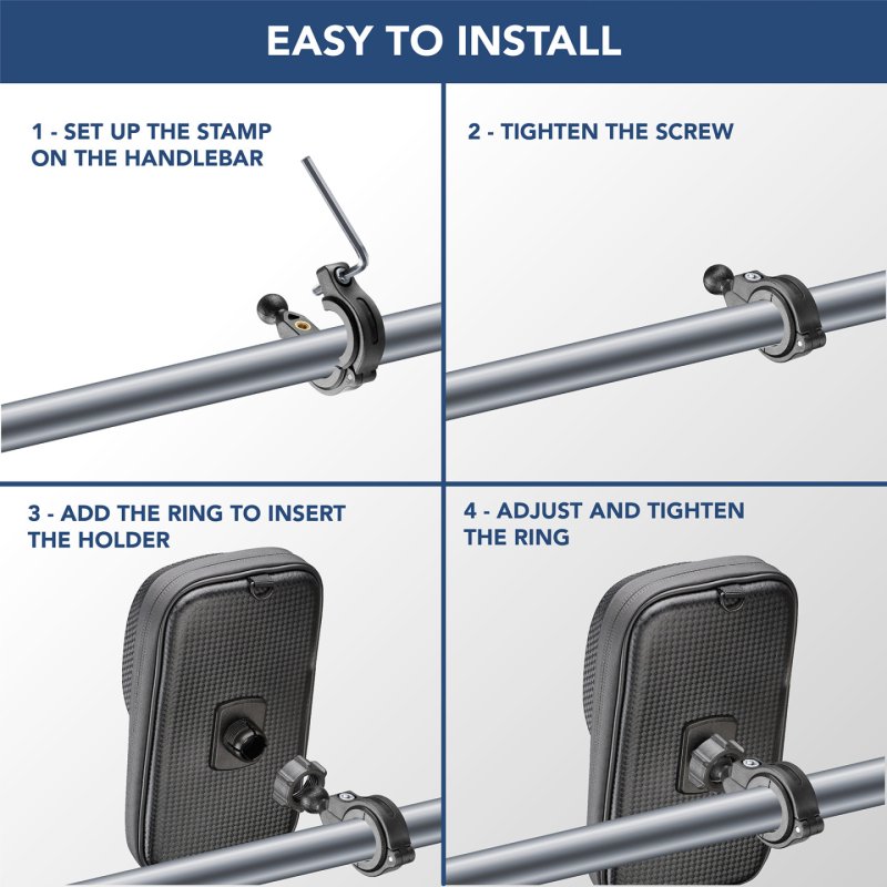 Cellularline Wasserfest Handy Halter f. Motorad. Fahrrad etc.