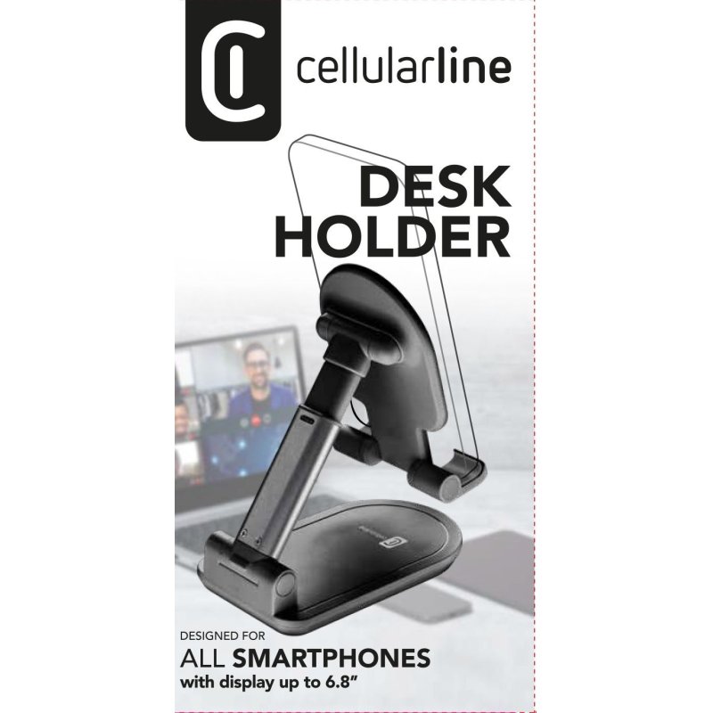 Cellularline Table Stand fr Handys und Tablets. schwarz