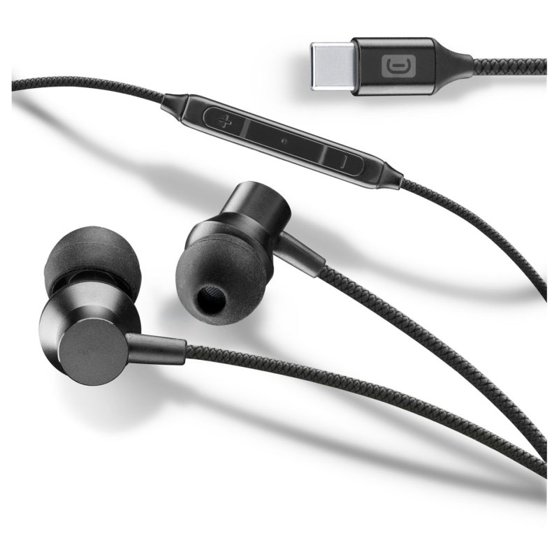 Cellularline USB-C In Ear Kopfhrer mit Mikrofon Schwarz