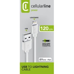 Cellularline Power Data Cable 1.2 m USB-A/ Lightning White
