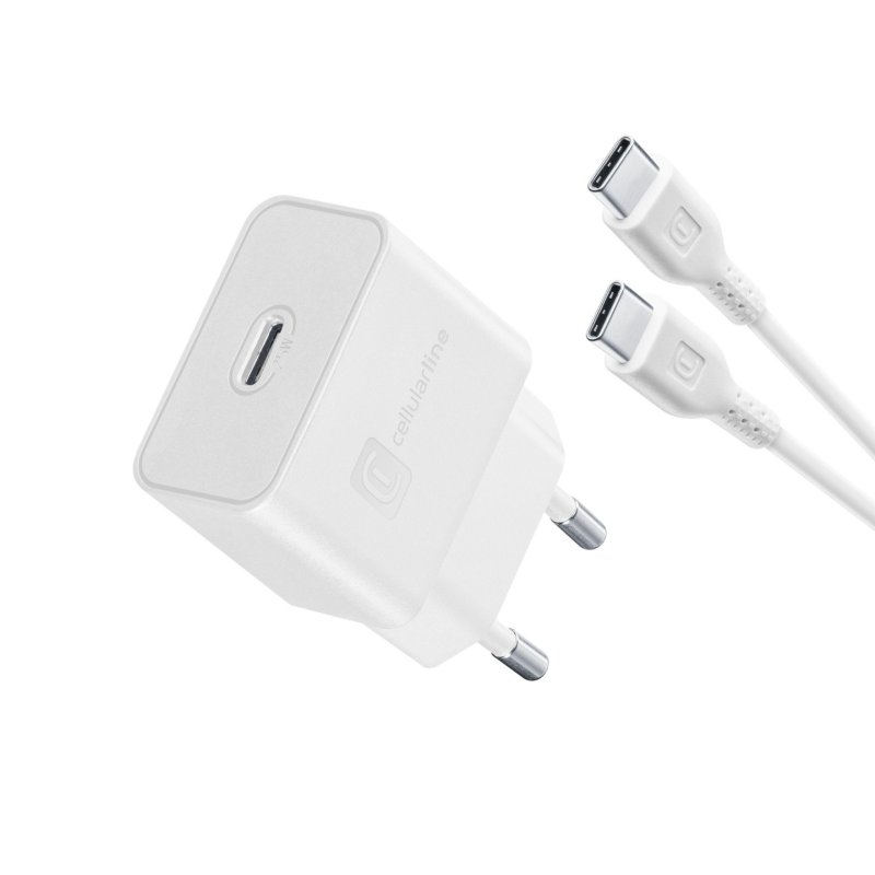 Cellularline USB-C Charger Kit fr Samsung 25W White