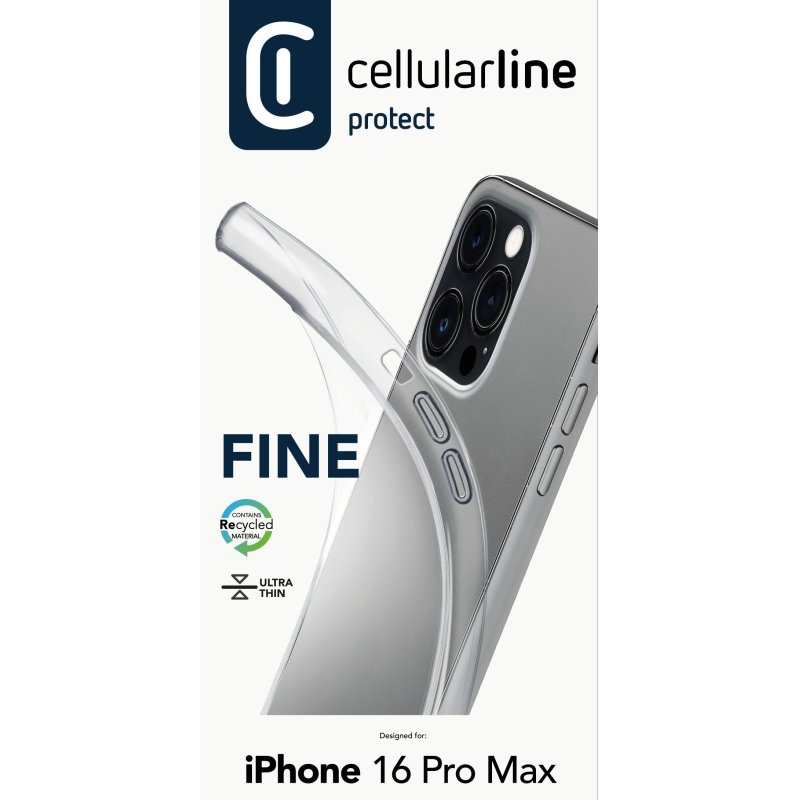 Cellularline Fine Case iPhone 16 Pro Max Clear