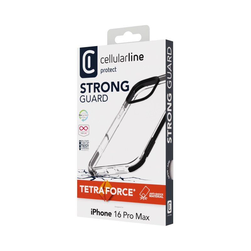 Cellularline Strong Guard Case iPhone 16 Pro Max Clear
