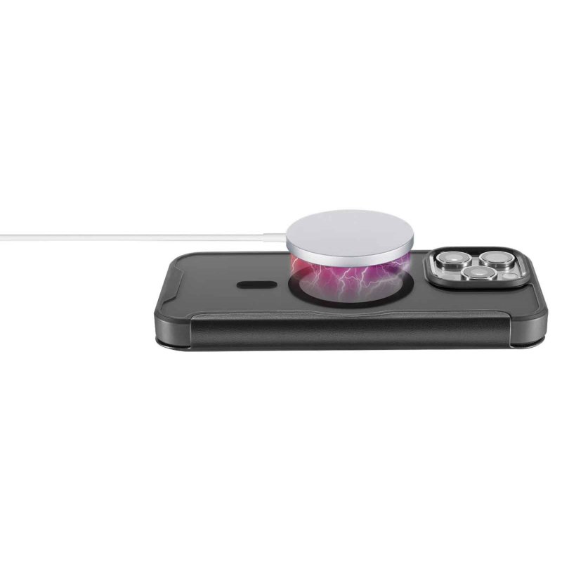 Cellularline Daily Mag - iPhone 16 Pro Book cover with semi-transparent hard back compatible with Magsafe ecosystem