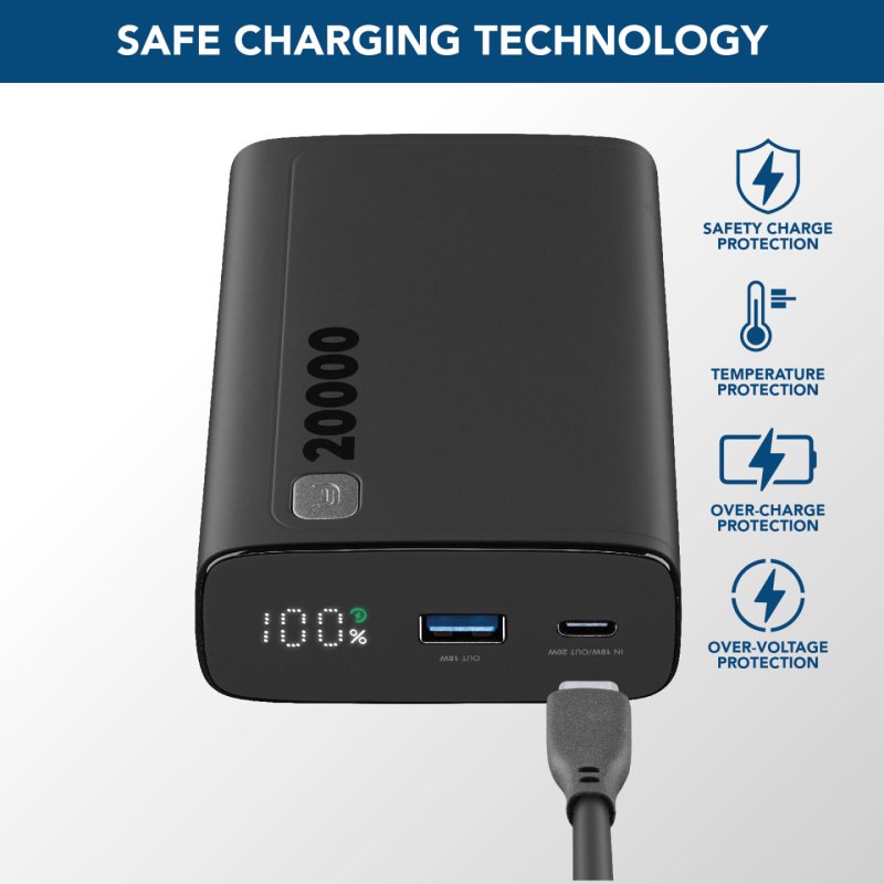 Cellularline 8018080484612 Lithium-Ion (Li-Ion) 20000 mAh Black