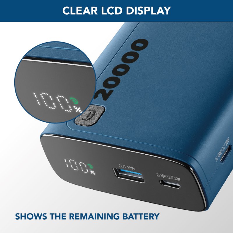 Cellularline 8018080484629 Lithium-Ion (Li-Ion) 20000 mAh Blue