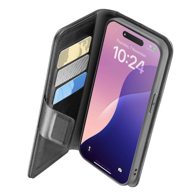 Cellularline 8018080492631 mobile phone case 15.5 cm (6.1") Folio Black