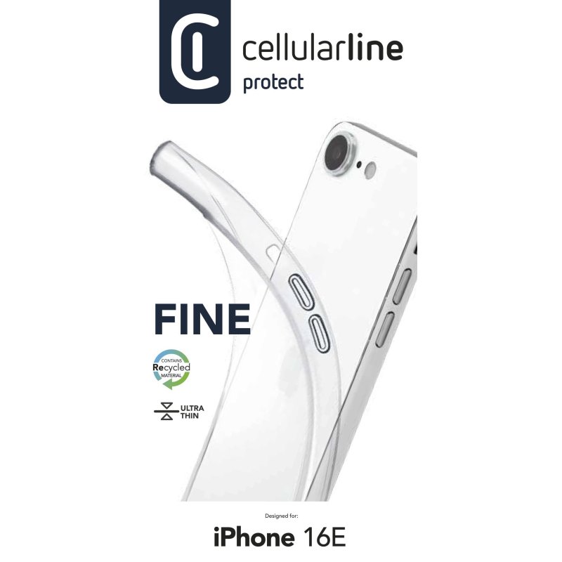 Cellularline Fine Case fr Apple iPhone 16e Clear