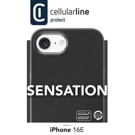 Cellularline Sensation Case fr Apple iPhone 16e Black
