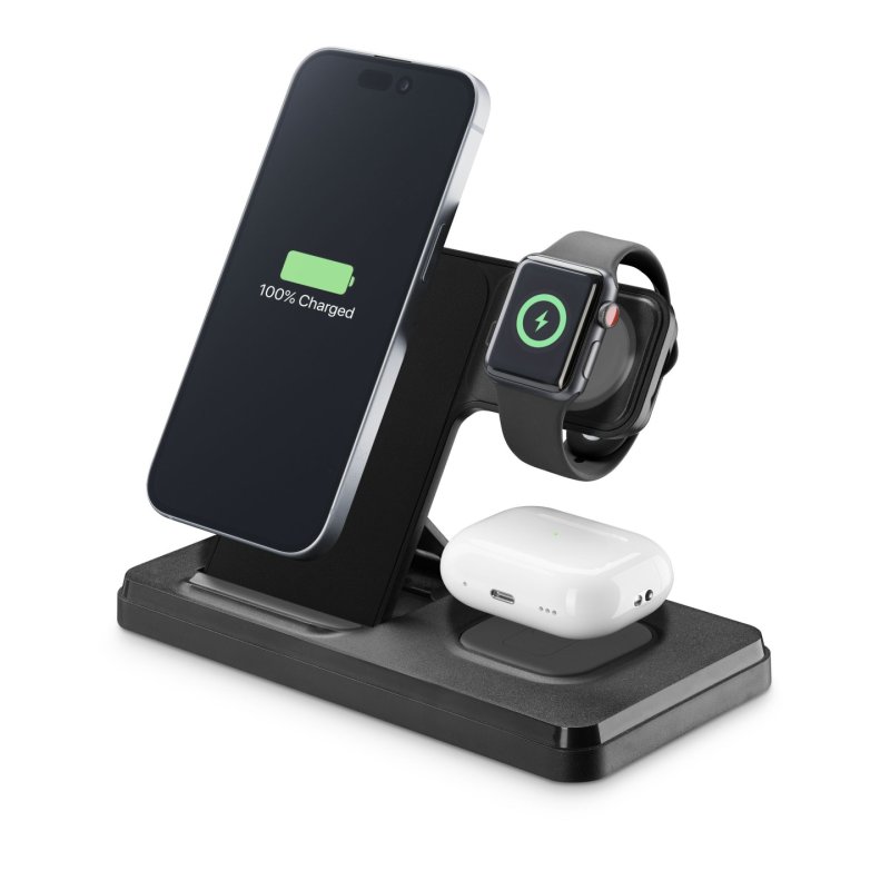 Cellularline Triple Wireles Charger 3in1 Black