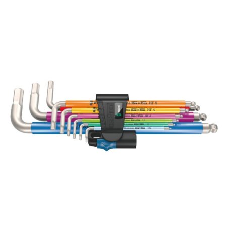 Wera 3950/9 Hex-Plus Multicolour HF Stainless 1