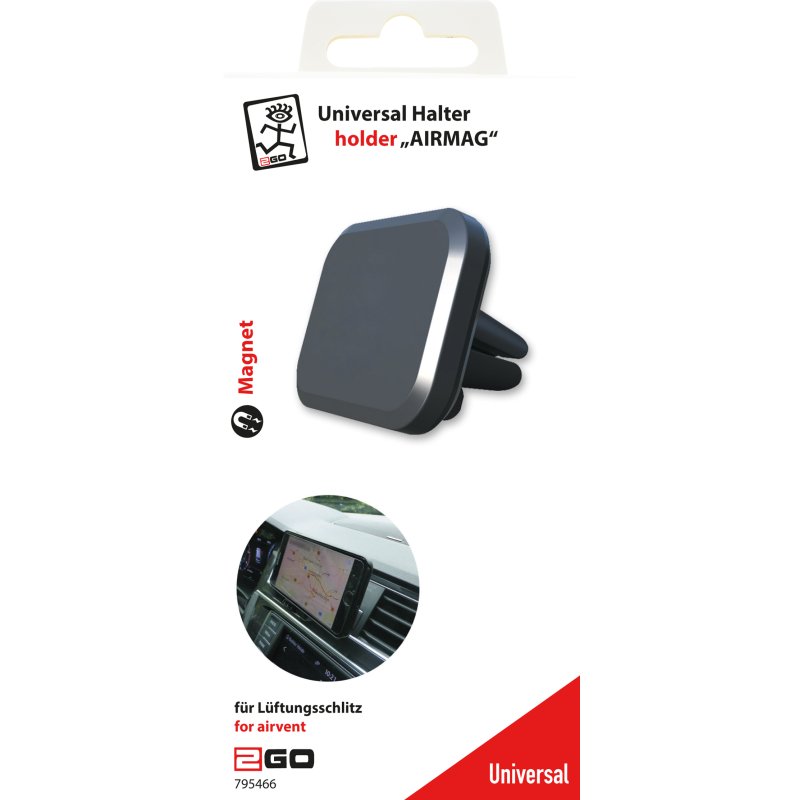 2GO Universal Smartphone-Magnet-Halter AIRMAG f. Lüftungssch