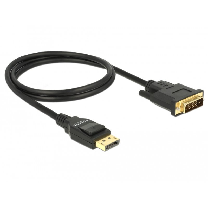 DeLOCK 85312 video cable adapter 1 m DisplayPort DVI-D Black