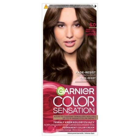 Garnier Color Sensation Cream Hair Dye 5.0 Light Ash Brown