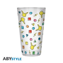 POKEMON Large Glass - Pikachu Pattern - 400 ml x2