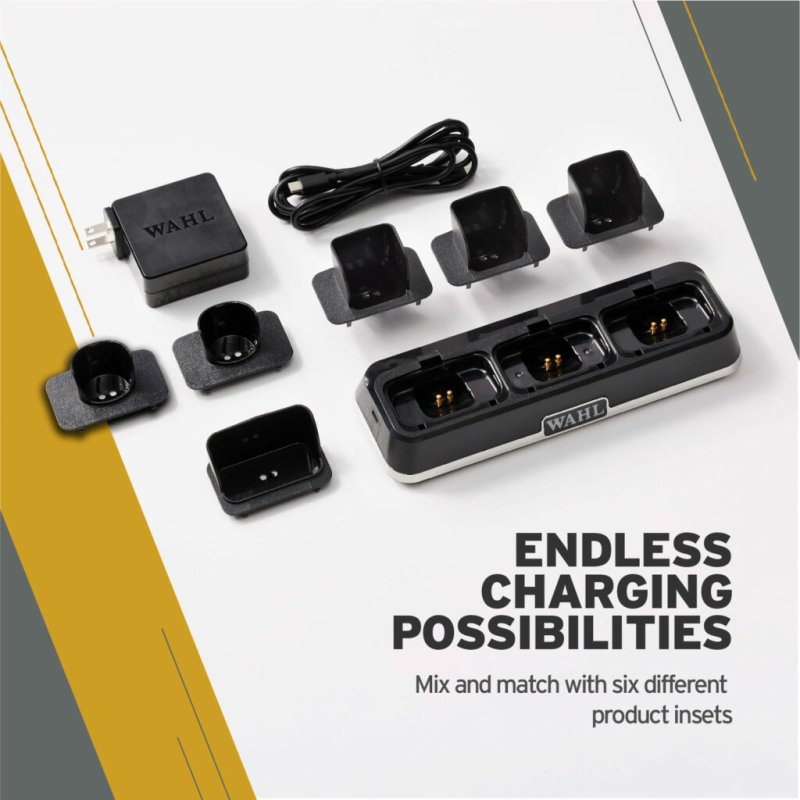 Wahl Professional Power Station Charging Dock with USB-C Port Customizable for Wahl Shaver Clipper Trimmer Charging