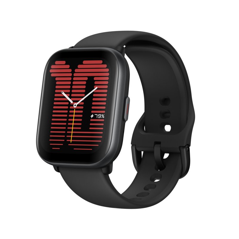 Amazfit Active Smart Watch with AI Fitness Exercise Coach, GPS, Bluetooth Calling, Music Storage, 14 Day Battery, 1.75"
