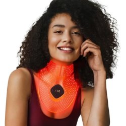 FAQ 211 Wearable Silicone Anti-aging NIR 7 LED Light Therapy Neck & Décolleté Mask Luxury Skincare for Lines &