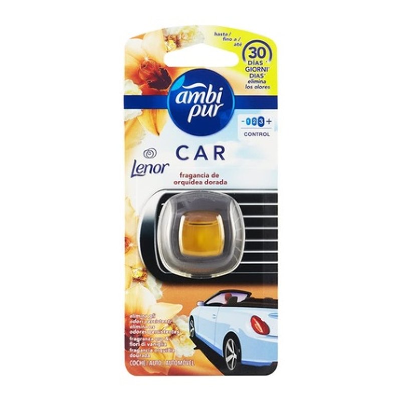 Ambipur Car Air Freshener for Car, Gold and Vanilla Blossoms