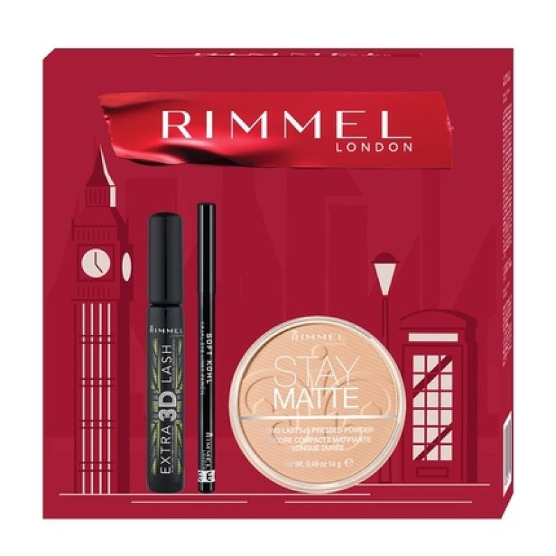 Rimmel London Extra 3d Mascara, Stay Matte Powder, Soft Kohl Pencil