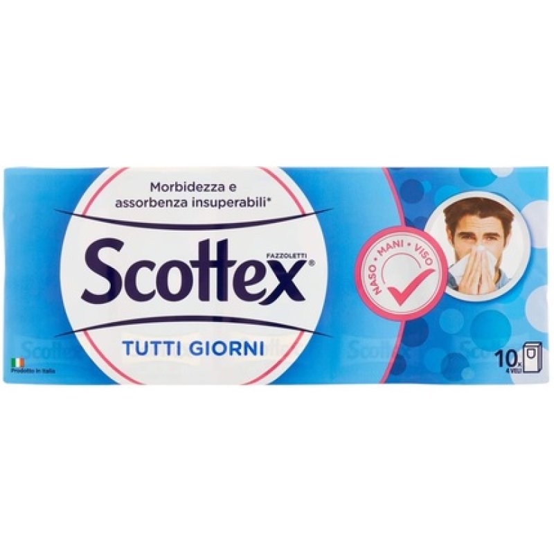 Scottex Kitchen Tissues, Fluffy And Durable, 4 Ply, 6 Packs Of