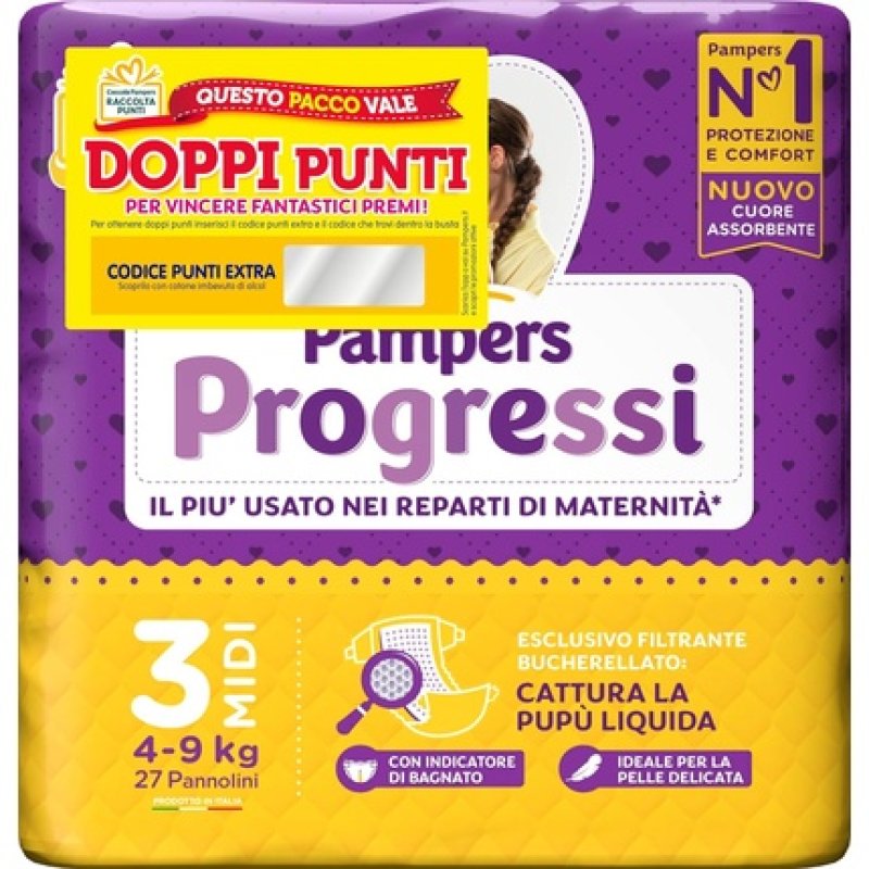 Pampers Progressi Midi Size 3 Diapers