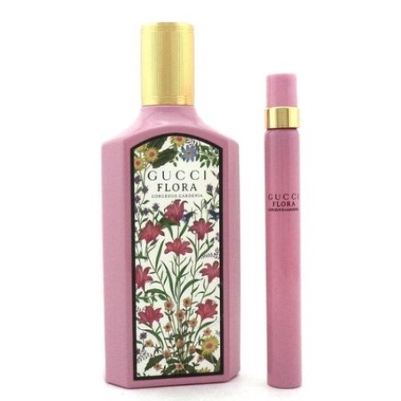 Gucci Flora Gorgeous Gardenia 2 Piece Gift Set for Women: 3.3 EDP Spray Mini Pen EDP Spray 0.33
