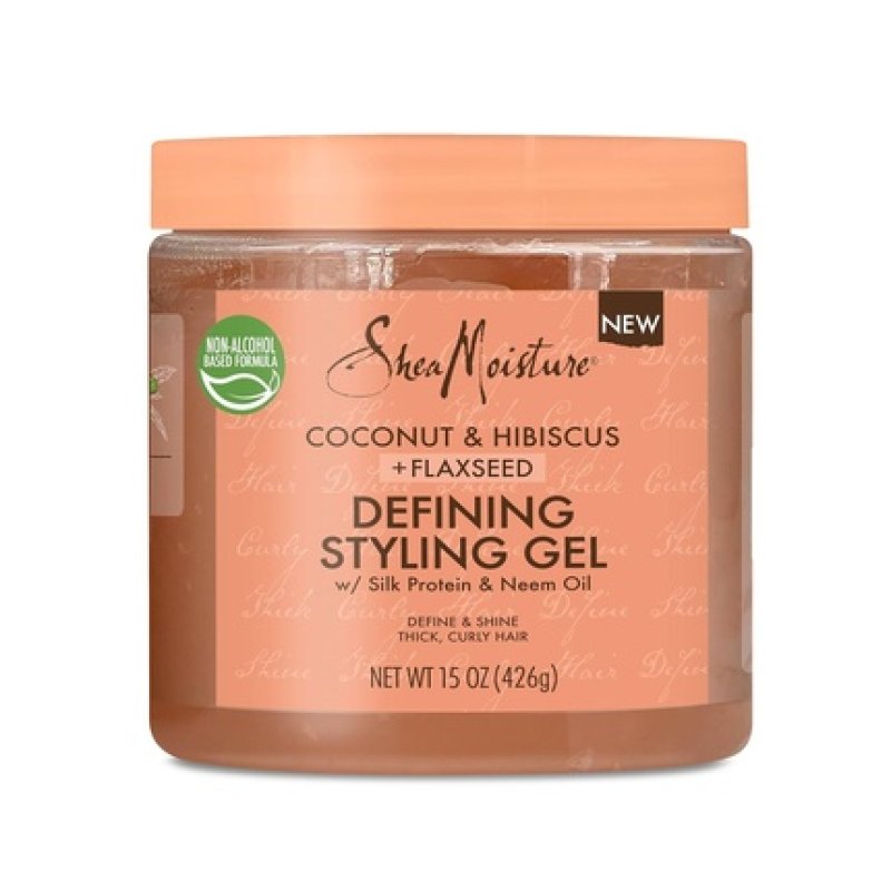 SheaMoisture Defining Styling Gel For Thick Curly Hair Coconut and Hibiscus Paraben-Free Frizz Control 15 oz