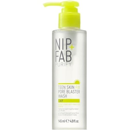 Nip Fab Teen Skin Fix Pore Blaster Day Face Wash with Wasabi Extract and Vitamin E Cleansing Micellar Gel Facial