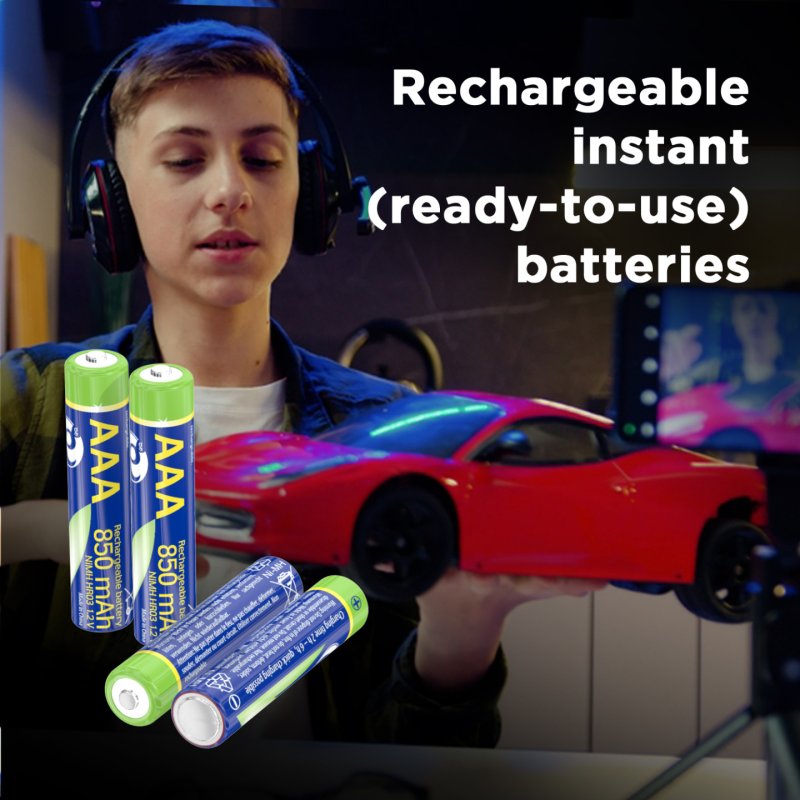 PILAS AAA GEMBIRD NI-MH RECARGABLE 850 MAH 4PCS BLISTER PACK