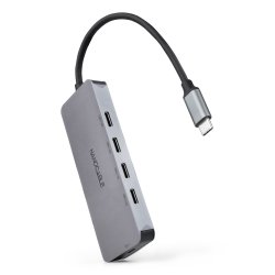 Hub USB-C 3.2 Nanocable - 3 ports (Gris)