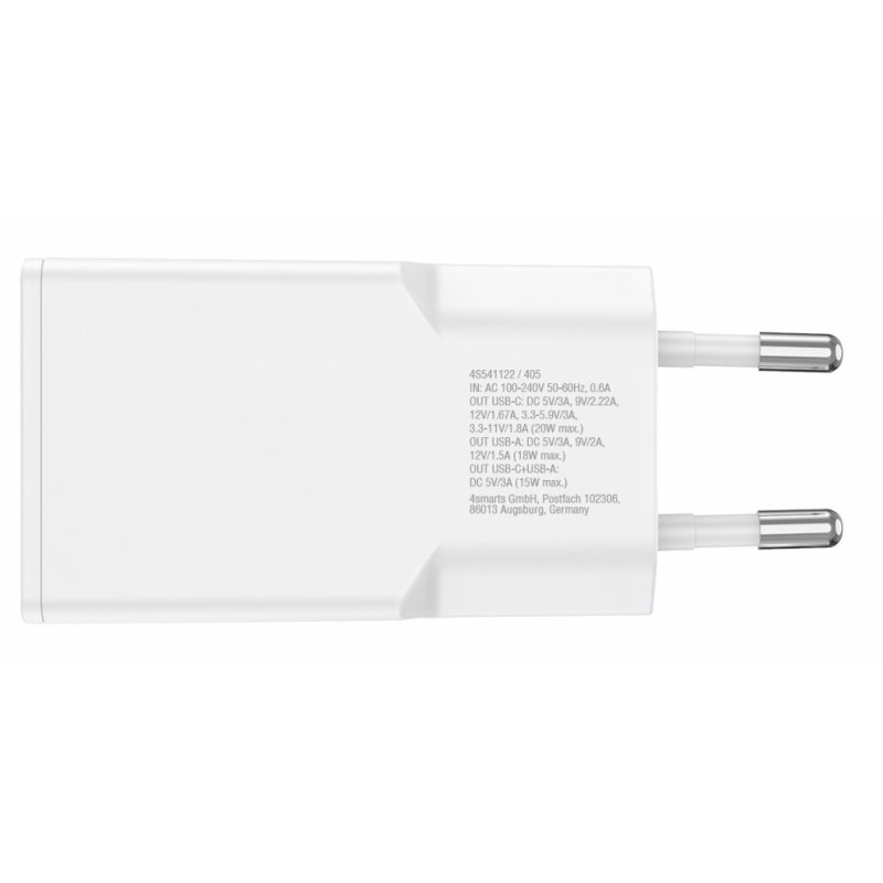4smarts 541122 mobile device charger Smartphone, Tablet White AC Fast charging Indoor