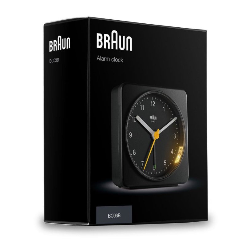 Braun BC 03 B Quarzwecker analog schwarz