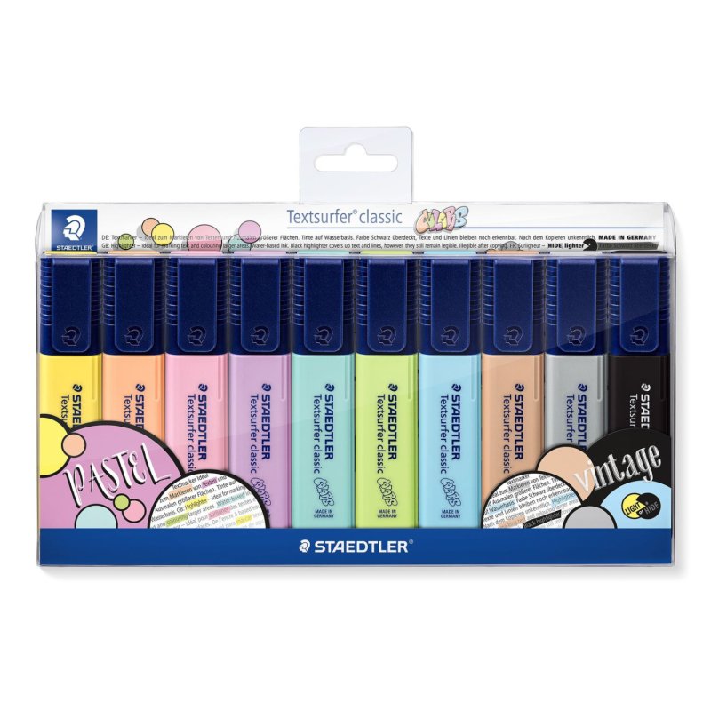 STAEDTLER Textmarker Textsurfer classic pastel 10er-Set retail