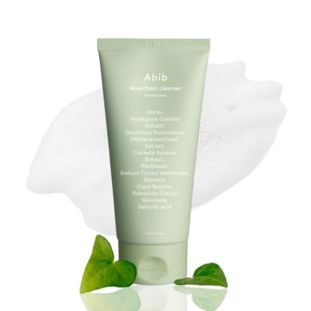 Abib Acne Foam Cleanser Heartleaf Foam 5.07 fl oz 150 ml Hydrating Mild Acidic Daily Facial Cleanser Panthenol B5
