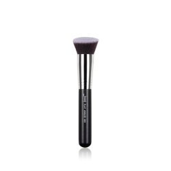 Jessup Blush Makeup Brush Beauty Cosmetic Tool Flat Angled Liquid Synthetic Hair 1 Piece Black/Silver B089-089