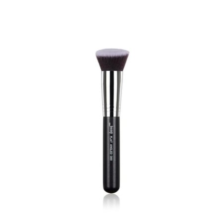 Jessup Blush Makeup Brush Beauty Cosmetic Tool Flat Angled Liquid Synthetic Hair 1 Piece Black/Silver B089-089