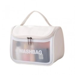 Ecarla Washbag Cosmetic Case White