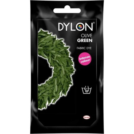 DYLON Hand Dye Fabric Dye Sachet for Clothes Soft Furnishings and Projects 50g Olive Green