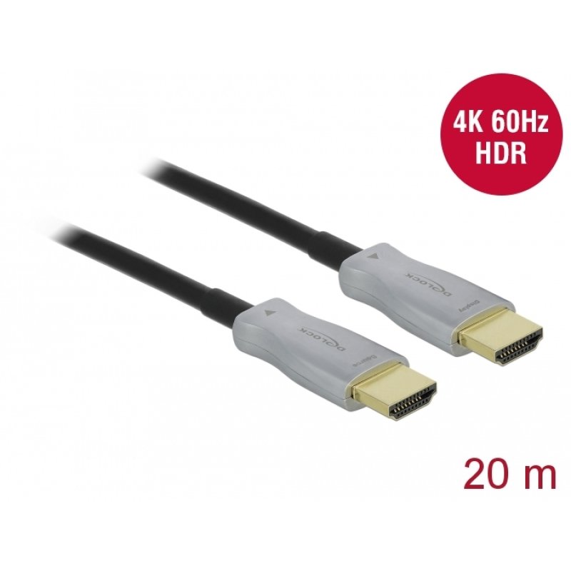 DeLOCK Câble optique actif HDMI 4K 60 Hz 20 m