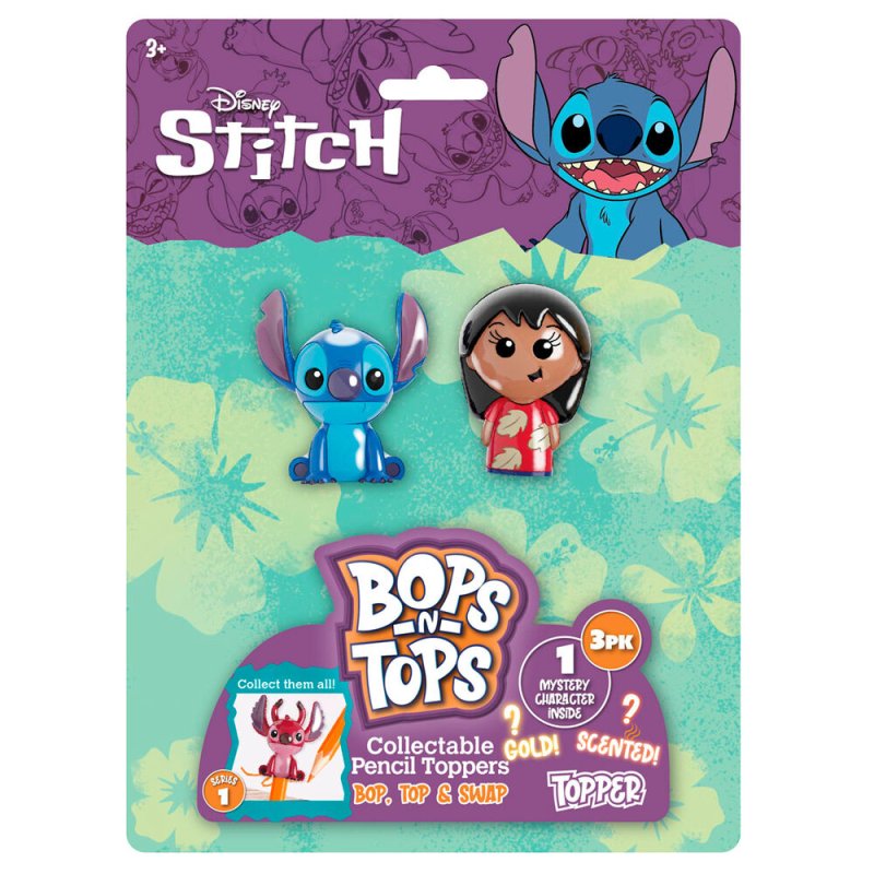 Disney Stitch blister 3 decorative figures pencils