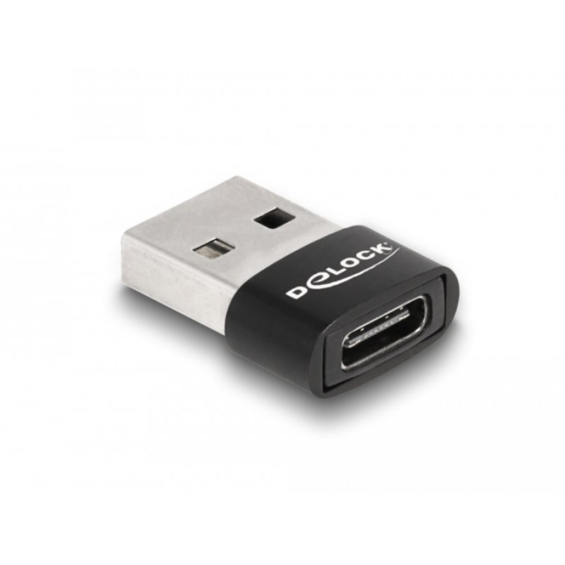 DELOCK USB 2.0 Adapter USB Typ-A St USB Type-C Bu schwarz
