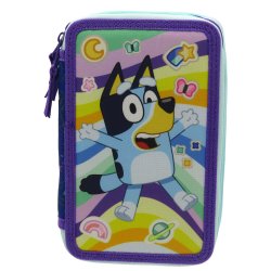Bluey triple pencil case