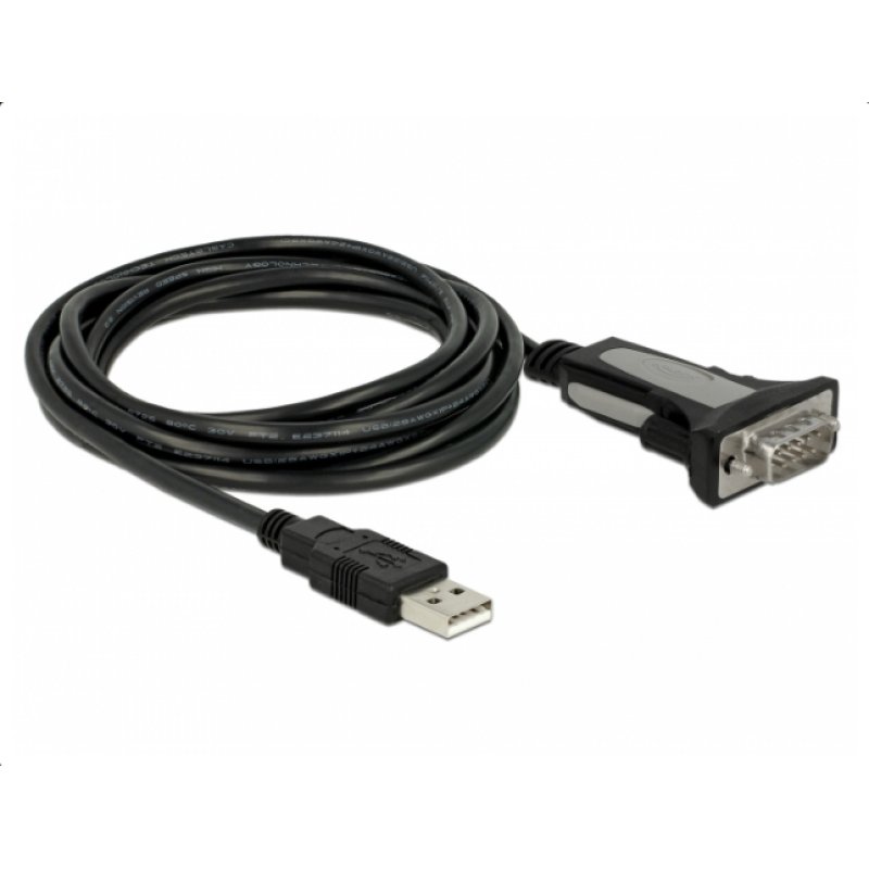 DeLOCK 65962 câble Série Noir 3 m USB Type-A DB-9