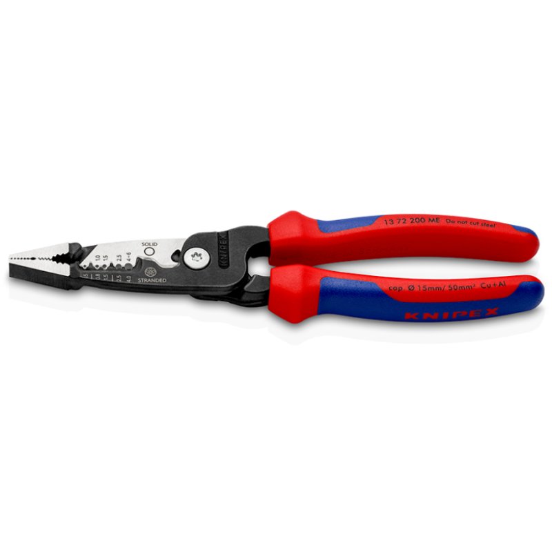 Knipex 13 72 200 ME pince à dénuder Noir, Bleu, Rouge, Acier inoxydable